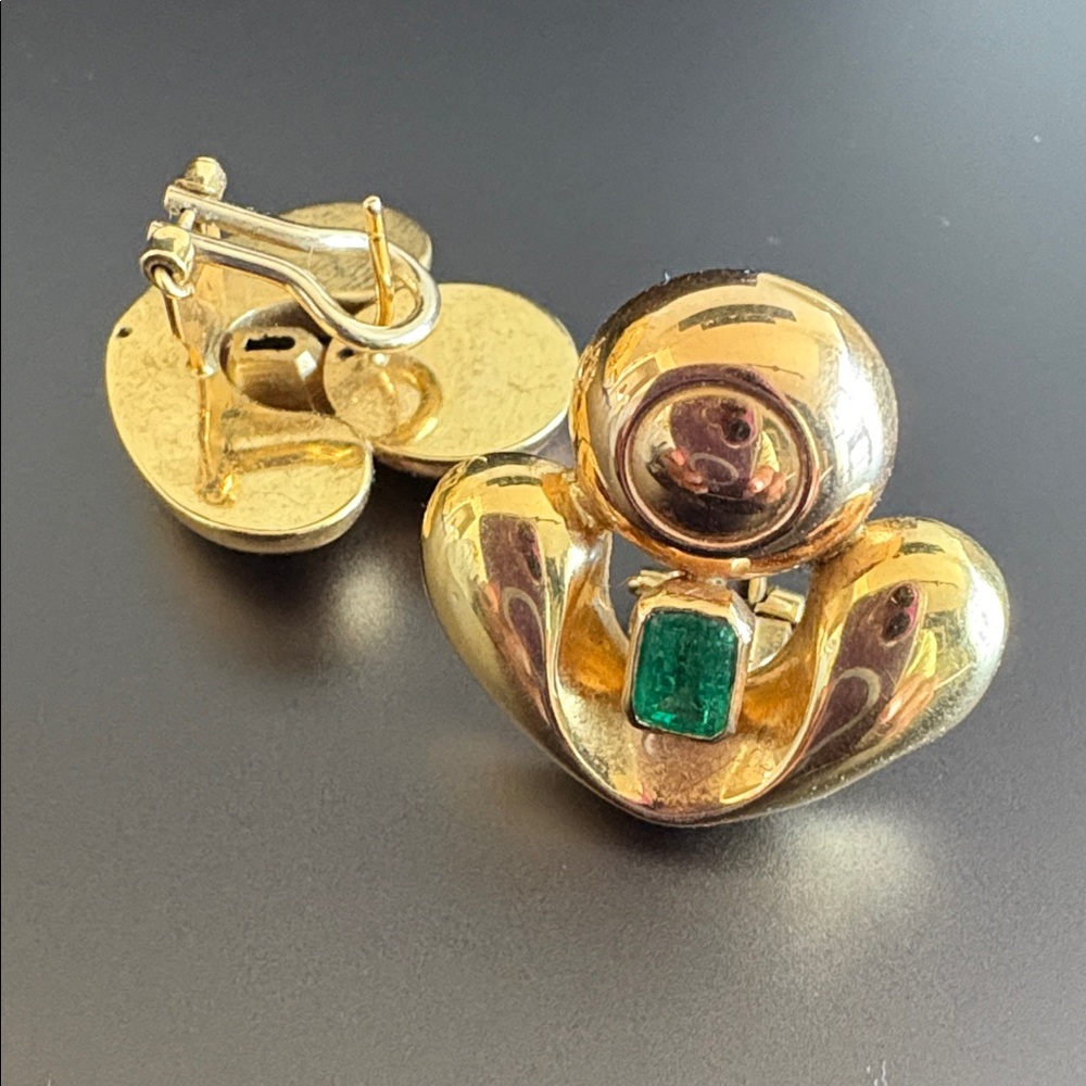 Authentic Emerald Stone Earrings - Picture 4 of 8